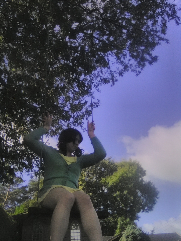 A day playing in the garden -  Having lots of fun :), Harriet,knickers,upskirt,panties,play,garden, Feminization,Dolled Up,Sissy Fashion