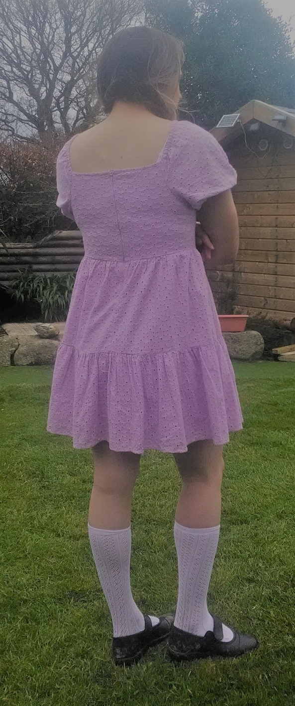 Easter dress - enjoying my new easter dress, dress,upskirt,sissy,crossdresser,crossdressing,harriet,knickers,panties,handstand, Sissy Fashion,Feminization