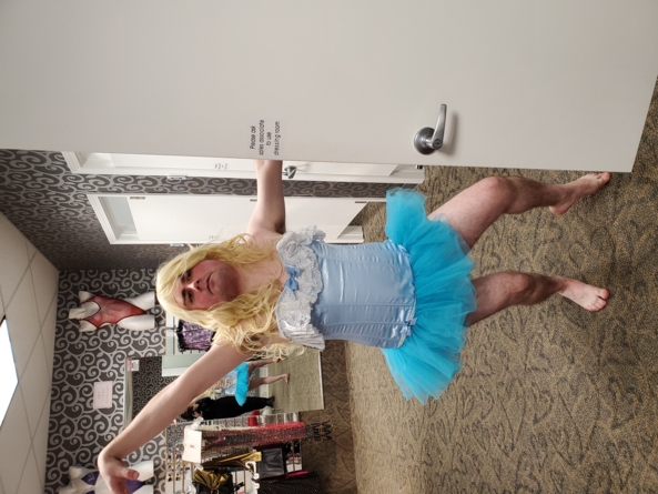 Ballerina Dressup - Me in corsets, tutus and wigs at Lover's Lane, ballerina,ballet,drag,tutu, Quick Change,Feminization,Increased Sexuality,Sissy Fashion,Dolled Up,Str8 Orientation