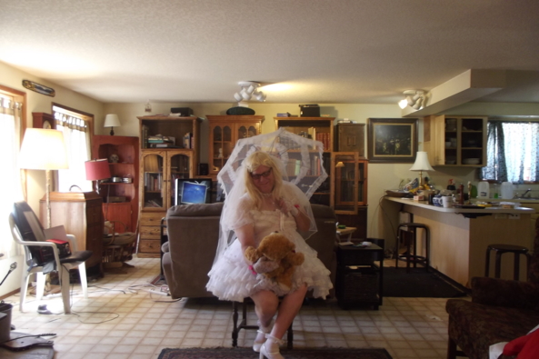 Prissy in virgin white - my first holy communion dress (and veil), sissy,bridal,crossdress,, Feminization,Dolled Up,Sissy Fashion,Holiday