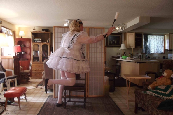 A MAID IN BEDLAM - please see the posted video.  See Source:, sissy maid,sissy,coressdress,, Feminization,Dolled Up,Sissy Fashion