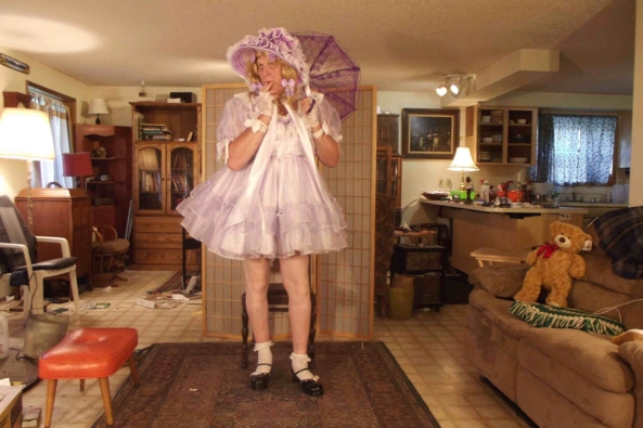I love Lavender - My new purple  parasol, sissy,crossdress,parisol,, Feminization,Dolled Up,Sissy Fashion