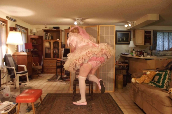 Prissy Pink in a Plethora of Petticoats, sissy,crossdress,petticoat,, Feminization,Dolled Up,Sissy Fashion