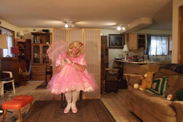 in the Pink - my sugar and spice baby dress, sissy,crossdress,, Feminization,Adult Babies,Dolled Up,Sissy Fashion
