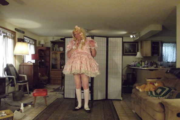 Just me - Nights in Pink Satin, sissy,cross dress,, Feminization,Dolled Up,Sissy Fashion