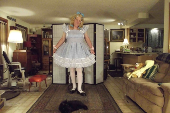 My new Sun Dress - the USPS Fairy blessed me with my latest, sissy,cross,dress,, Feminization,Sissy Fashion