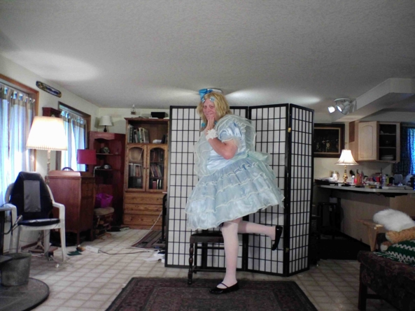 My blue and sheer lace Prom Dress - A little older but an important moment in life, sissy,prom_dress, Feminization,Dolled Up,Holiday