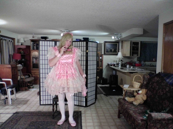 Prissy in Pink Polkadots, prissy,polkadots,, Feminization,Dolled Up,Sissy Fashion
