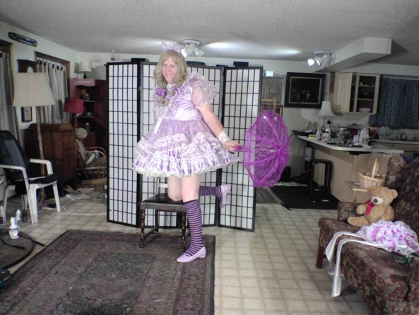 A prissy Morning - another lavender look, sissy,lavender,prissy,cross-dress, Feminization,Dolled Up,Sissy Fashion