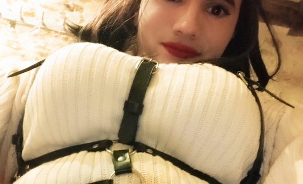 Want to grab something? 😘 - My boobs 🤫, BDSM outfit harness leather boobs breast silicon , Bondage,Dolled Up,Breast Implants,Increased Sexuality,Spankings,Feminization,Dominating Mistress Or Master,Sissy Fashion
