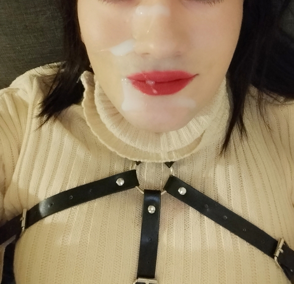 Before and after Master paid me a visit 💧 - He likes my face the most during our play, BDSM Facial Master cum addict sissy feminization , Bondage,Dolled Up,Oral Sex,Breast Implants,Anal Sex,Increased Sexuality,Sissy Fashion,Dominating Mistress Or Master,Masterbation,Feminization
