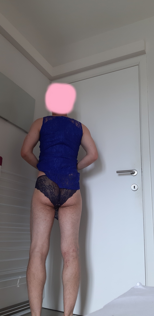 blue dress, flowery panties, dress,panties, Sissy Fashion