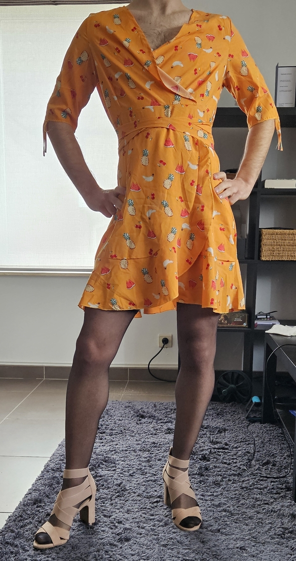 spring outfit, dress,lingerie,heels, Sissy Fashion