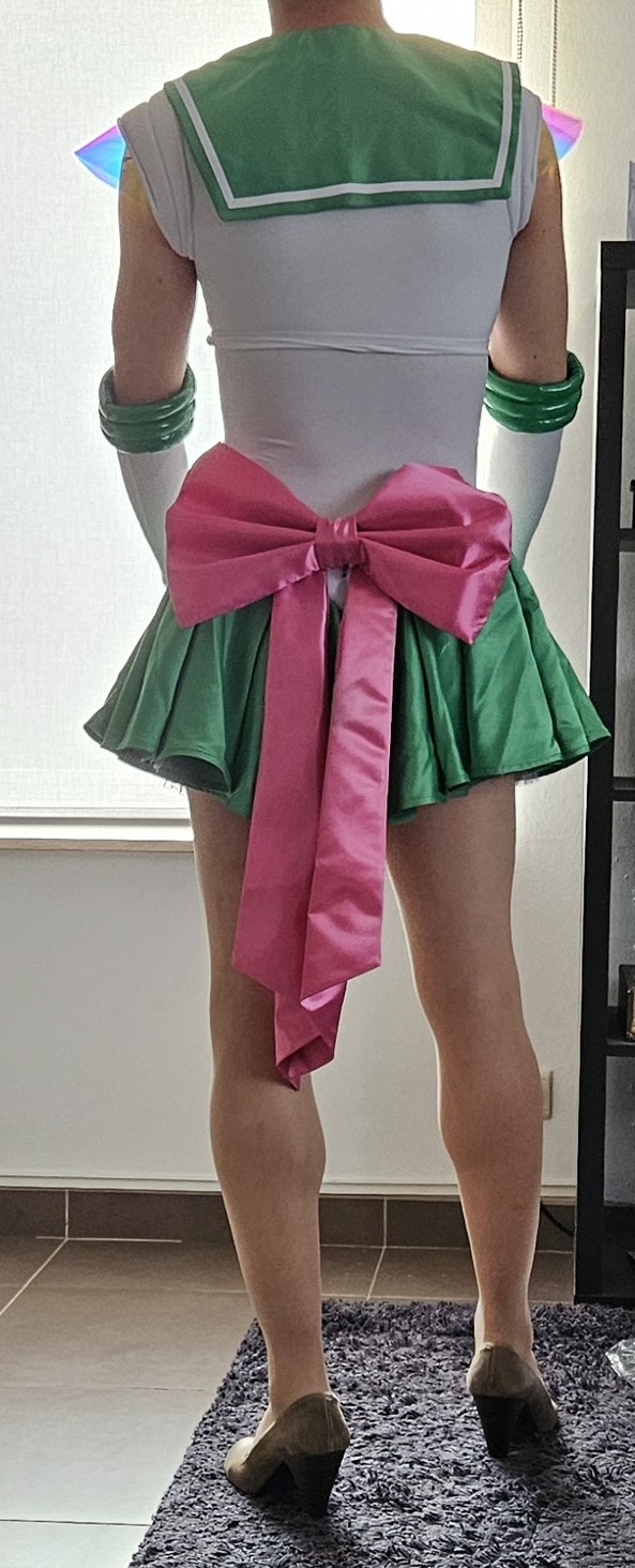 tried a cheap cosplay - then decided to buy an expensive one. how should i show of my new one?, cosplay,high heels,sailor moon, Feminization,Dolled Up