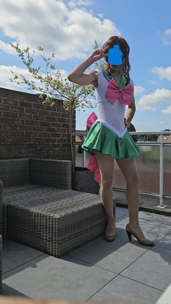 I did a cosplay photoshoot  - then decided to buy an expensive one. how should i show of my new one?, cosplay,high heels,sailor moon, Feminization,Dolled Up,Sissy Fashion