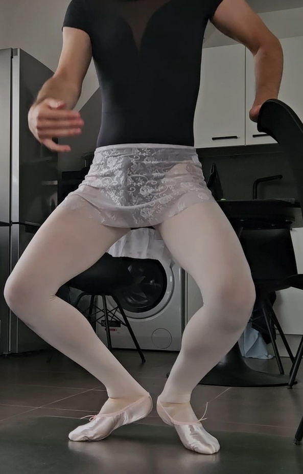 ballet lesson 3 - lesson 3 of my ballet course. i tried a different camera angle this time, wich wasn't wide enough to show my entire body. i only noticed this after class :/ . I knew ballet was hard but it's harder than i thought!, ballet, Feminization
