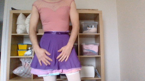 wear the rainbow - I'm wearing 11 different colour ballet skirts, ballet,leotard,skirt, Feminization,Dolled Up