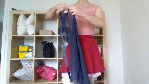 wear the rainbow - I'm wearing 11 different colour ballet skirts, ballet,leotard,skirt, Feminization,Dolled Up