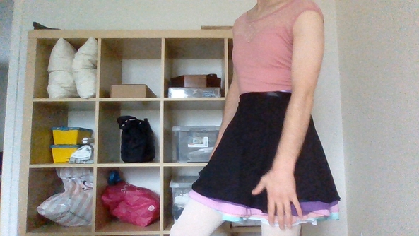wear the rainbow - I'm wearing 11 different colour ballet skirts, ballet,leotard,skirt, Feminization,Dolled Up