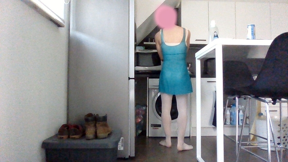 doing chores - wearing girly things while doing chores makes them less dull., ballet,leotard,skirt, Feminization,Dolled Up