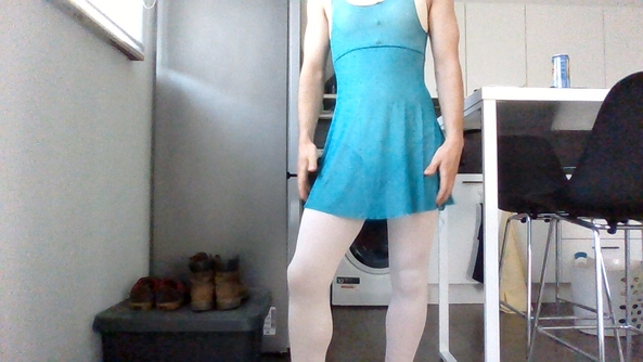 doing chores - wearing girly things while doing chores makes them less dull., ballet,leotard,skirt, Feminization,Dolled Up