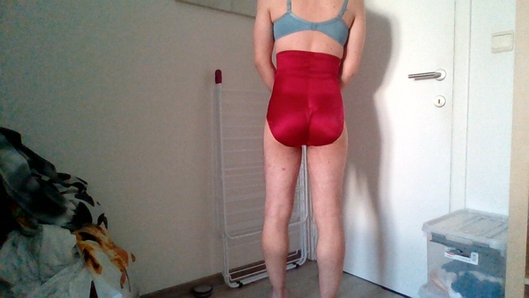dressing up on Christmas eve - I love shiny pantyhose., dress,pantyhose,lingerie, Sissy Fashion,Dolled Up,Feminization