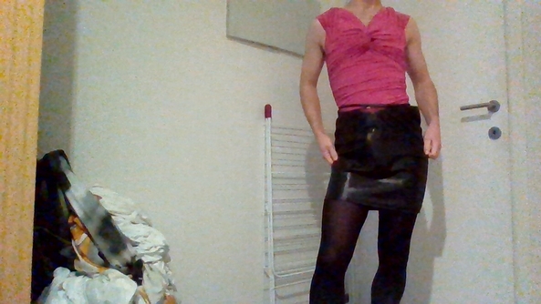 I did some sales shopping. - the skirt is slightly too large, but I really like the look, pantyhose,skirt,top, Feminization,Dolled Up