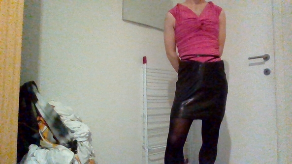 I did some sales shopping. - the skirt is slightly too large, but I really like the look, pantyhose,skirt,top, Feminization,Dolled Up