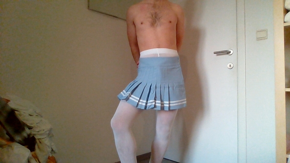 new outfit - does it work?, skirt,pantyhose,top, Feminization,Dolled Up