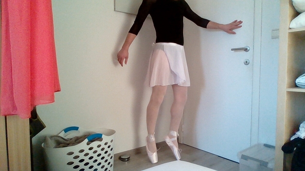 just trying out some ballet poses - let me know what you think :), ballet,leotard,skirt, Feminization,Sissy Fashion