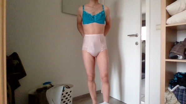 the closest thing i have to a maid outfit - I finally have some time to be girly again :) , dress,pantyhose,lingerie,pettycoat, Feminization,Sissy Fashion,Dolled Up