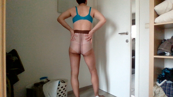 the closest thing i have to a maid outfit - I finally have some time to be girly again :) , dress,pantyhose,lingerie,pettycoat, Feminization,Sissy Fashion,Dolled Up