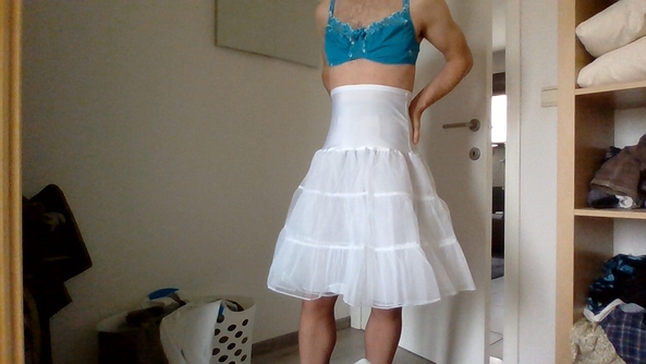 the closest thing i have to a maid outfit - I finally have some time to be girly again :) , dress,pantyhose,lingerie,pettycoat, Feminization,Sissy Fashion,Dolled Up