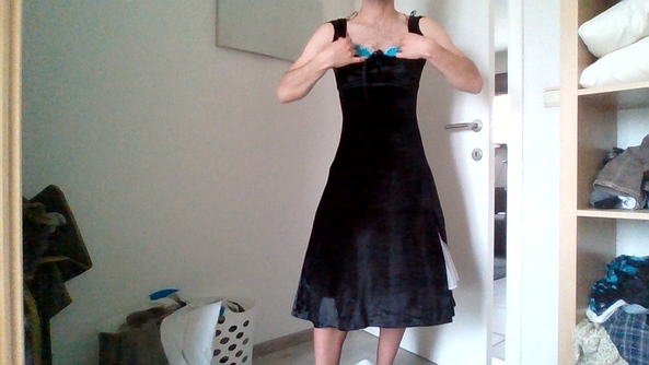 the closest thing i have to a maid outfit - I finally have some time to be girly again :) , dress,pantyhose,lingerie,pettycoat, Feminization,Sissy Fashion,Dolled Up