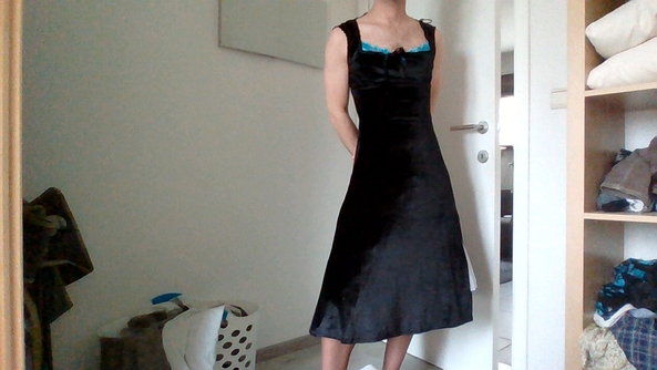 the closest thing i have to a maid outfit - I finally have some time to be girly again :) , dress,pantyhose,lingerie,pettycoat, Feminization,Sissy Fashion,Dolled Up