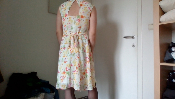 a nice flowery dress with some stockings , dress,stockings, Feminization,Sissy Fashion