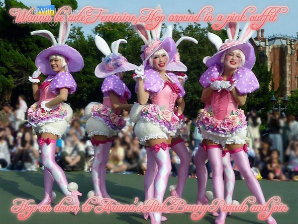 Ariana’s Pink Bunny Parade , Sissy,Feminization, Dolled Up,Sissy Fashion,Feminization
