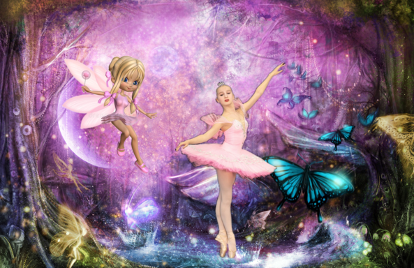 The Little Ballerina 💋🥰 - One day I was walking through the forest when I stumbled across this little fairy. She was cute but also lost so she asked me to help her find her fairy home. We finally found it and she made me her little ballerina friend 🥰 I felt so pretty., Sissy,Feminization,Fairy,Ballerina , Magical Change,Fairytale,Sissy Fashion,Feminization