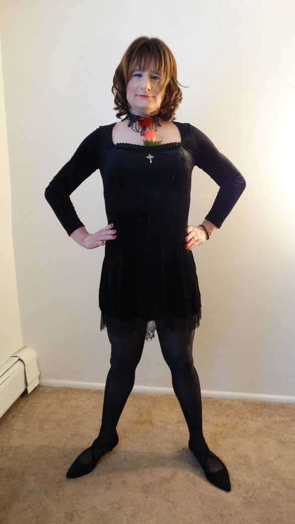 Gothic Queen - My gothic dress. Hope you all like it. My femininity blossomed like I finally got my pretty pink pussy down there , Sissy,feminine , Dolled Up,Feminization
