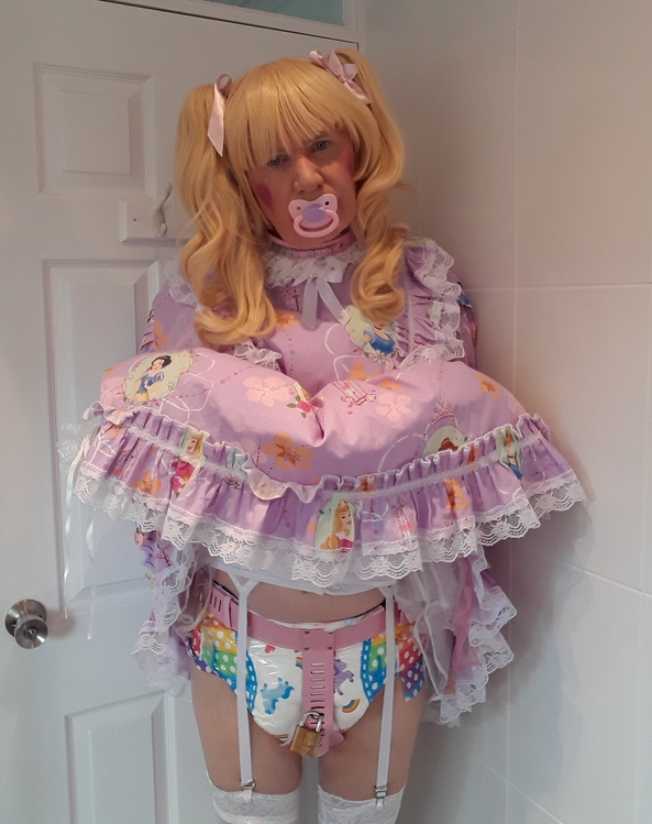 Auntie wants a niece - Since I came to live at Auntie's house she's been feminising me, putting me in nappies and turning me into a little girl and showing me off to her friends. Secretly I'm loving my new life with lots of hugs and spankings from Auntie., Sissification,nappies,dummy,pretty dress, Adult Babies,Feminization,Slow Change,Sissy Fashion,Diaper Lovers