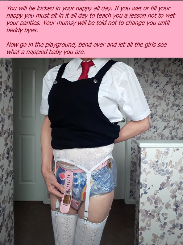 First day at school (part 2) - First day at school continued, further parts to follow., School girl,sissy,wetting,panties,nappies,spanking,humiliation, Diaper Lovers,Adult Babies,Feminization,Spankings,Wetting Without Diapers