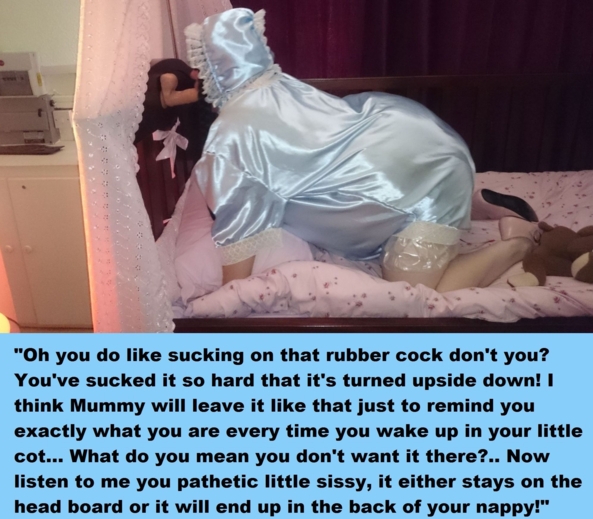 Another two cappies! - Two more captions featuring very humiliated sissies. I've done them as dialogue again, I hope you enjoy them. Many thanks!, captions,humiliation,adult baby,sissy baby, Adult Babies,Feminization,Dominating Mistress Or Master,Humiliation,Diaper Lovers,Spankings