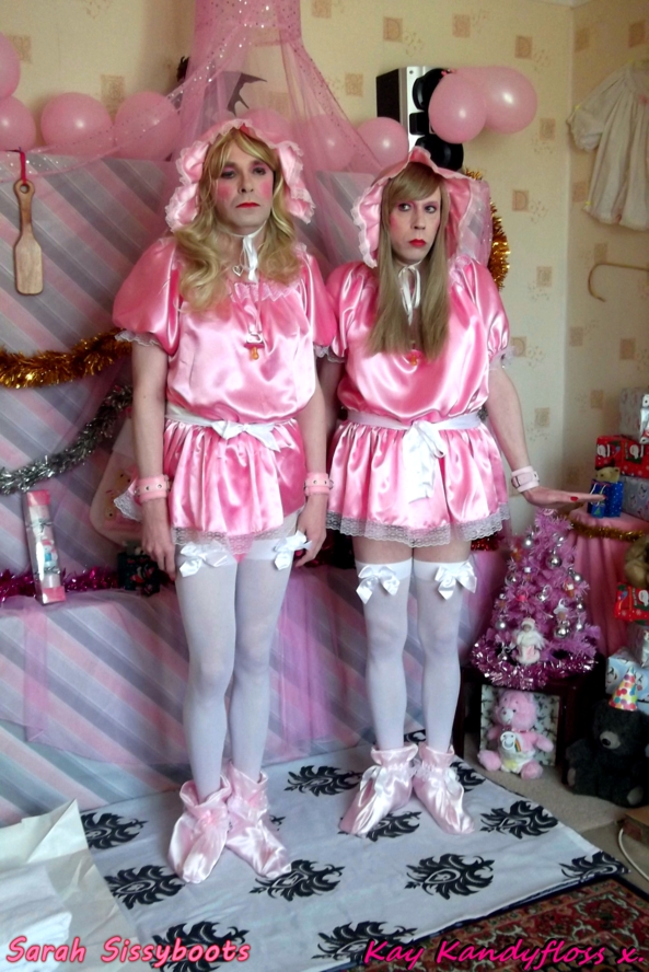 Nanny Redbottom's Sissy Baby Christmas Party - Two little matching pansies having a wonderful time at Nanny Redbottom's Christmas Party. Lots of presents and baby bottles but these two naughty little babies soon ended up with smacked bottoms. A very Merry Christmas to all from Sarah and Kay xxx, spanking,nappies,sissy. sissy baby,dresses,Christmas,plastic panties, Adult Babies,Feminization,Dominating Mistress Or Master,Sissy Fashion,Spankings,Dolled Up,Holiday,Diaper Lovers