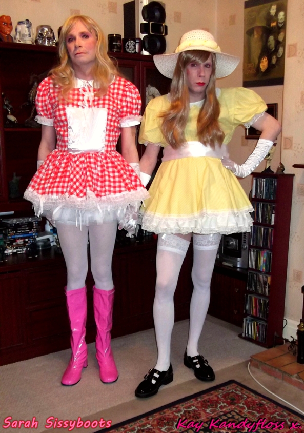 Sissygirls on the town - Me and my darling Sarah heading out to the 'Cirque du Rainbow' LGBT event in April. Such a wonderful evening and felt incredible to be out in public wearing our sissy best., Sissy,sissygirl,public,night out,LGBT, Feminization,Sissy Fashion,Dolled Up
