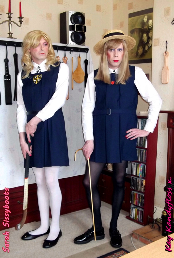 A Warm Welcome to Paddlewood Academy for Sarah. - Head Girl Kandice Kayne takes charge of new girl Sarah on her first day at Paddlewood academy - paying special attention to the reddening of her bare bottom., humiliation,outdoors,spanking,schoolgirl,Sissy, Feminization,Dominating Mistress Or Master,Dolled Up,Spankings