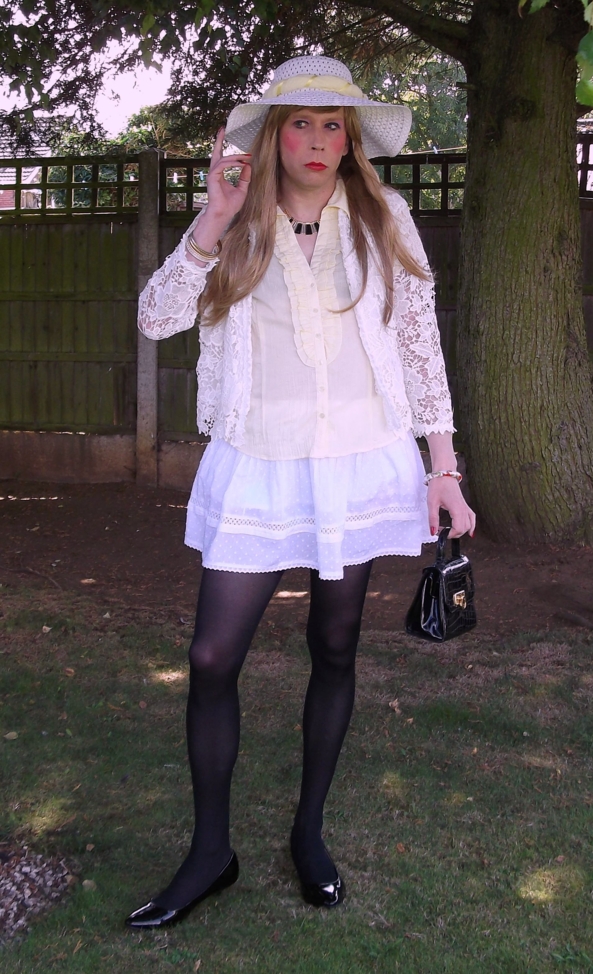 Autumn Sissy Gurl - Couple of recent shots of me in the garden wearing one of my latest outfits. :-), cross dresser,sissy girl,sissy,outdoor, Feminization,Dominating Mistress Or Master,Sissy Fashion,Dolled Up