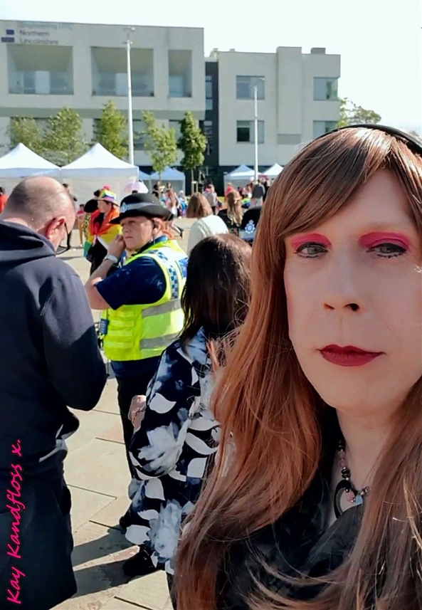 Proud at Pride. - A couple of quick snaps taken when at our local Pride event in August. First one my town has ever held so just had to go fly the flag. xxx , Transgender,Pride,LGBT,Kay Kandyfloss, Dolled Up,Holiday