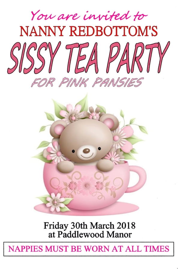 The Pink Pansies Sissy Tea Party - Myself and Sarah Celebrating my Birthday being little pink pansies at a wonderful prissy sissy tea party. xxx, Sissy,sissy girl,sissy baby,tea party,nappies,diapers,frilly dresses,spanking, Adult Babies,Feminization,Dominating Mistress Or Master,Sissy Fashion,Dolled Up,Fairytale,Spankings,Diaper Lovers