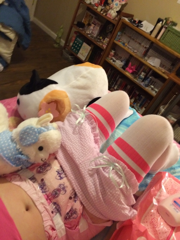 Some Diaper Fun~! - Pictures of my cute diapers and plushies!, tgirl,trans,baby,sissy baby,sissy,little,diapers,diaper,abdl, Adult Babies,Sissy Fashion,Dolled Up,Diaper Lovers
