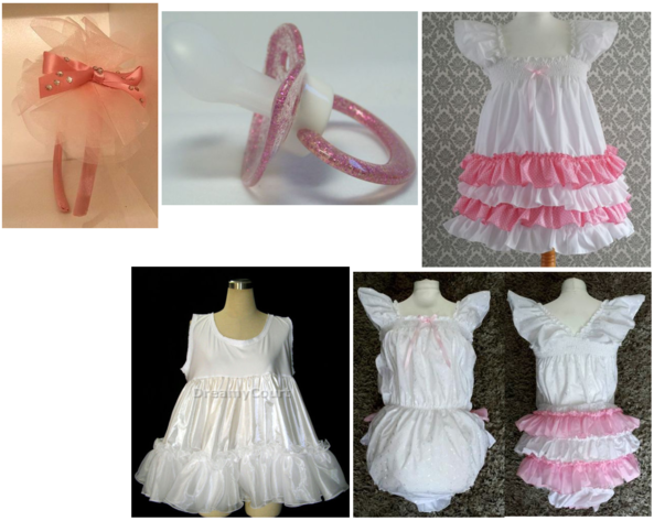 Little Baby Katie Lynns New Outfit  - Thank you ebay :D, sissy,baby,diaper,pacifier,dress,bow,petticoat,onesie, Adult Babies,Feminization,Sissy Fashion,Diaper Lovers